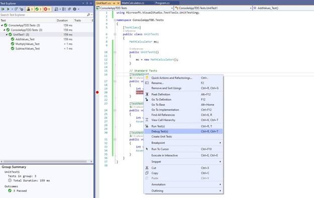 Test Driven Development In Visual Studio 2019