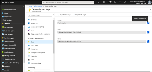 Text Analytics - Azure Cognitive Service
