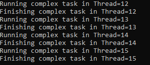 Running complex task