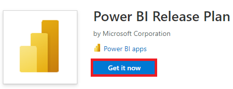 The Power BI Release Plan report connection instructions