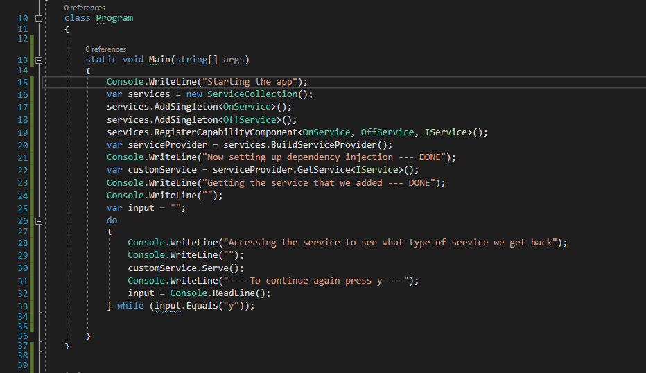 Toggling Code With IoC