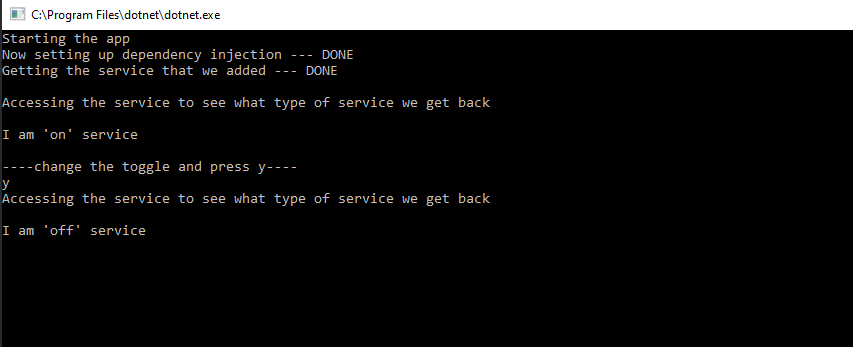 Toggling Code With IoC
