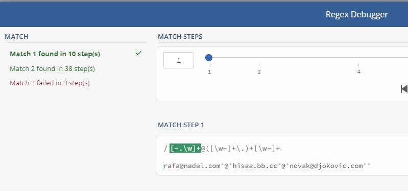 Regex 7 free test tools
