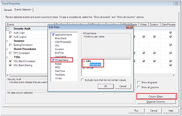 Trace Database Transaction Using SQL Profiler