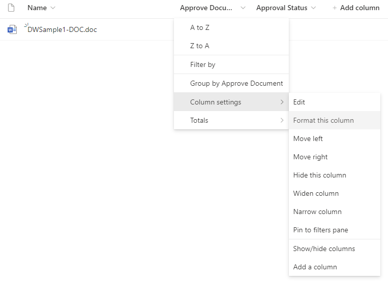 Trigger Approval flow with SharePoint Column Formatting