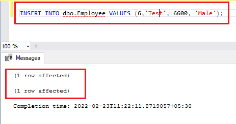 Triggers in SQL Server