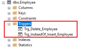 Triggers in SQL Server