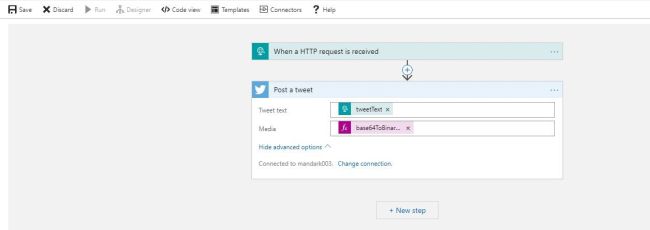Tweeting Using Logic Apps - Error "Media Type Unrecognized" When Sending Image With Tweets
