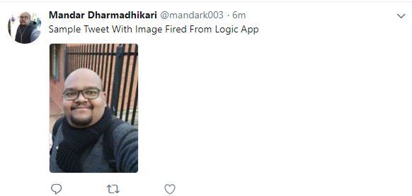 Tweeting Using Logic Apps - Error "Media Type Unrecognized" When Sending Image With Tweets