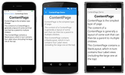 Types Of Pages In Xamarin
