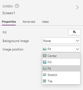 Understand Properties and Events of Screens in PowerApps