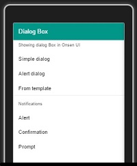 Understanding Dialog Box In Onsen UI Using Visual Studio 2015