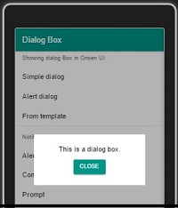 Understanding Dialog Box In Onsen UI Using Visual Studio 2015