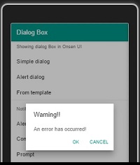 Understanding Dialog Box In Onsen UI Using Visual Studio 2015