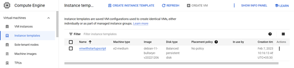 Understanding Instance templates and leveraging Instance templates to simplify VM instance creation process
