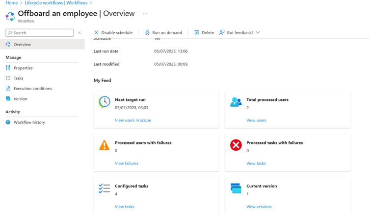Offboard an employee