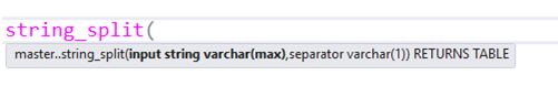 Understanding SQL Server 2016 String_Split Function