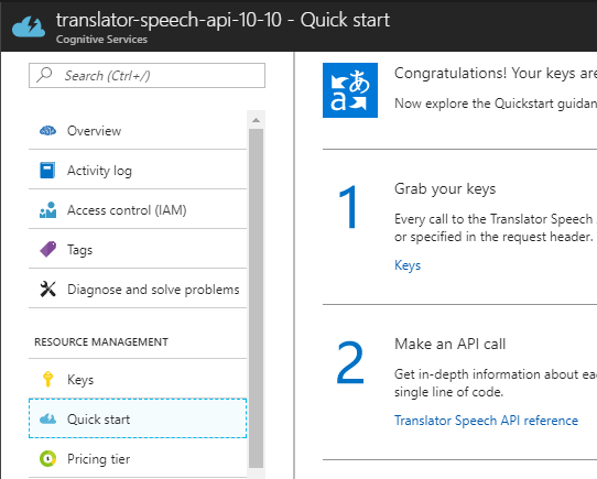 Understanding Translator Speech API In Azure