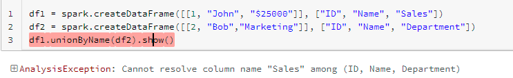 UNION In PySpark SQL
