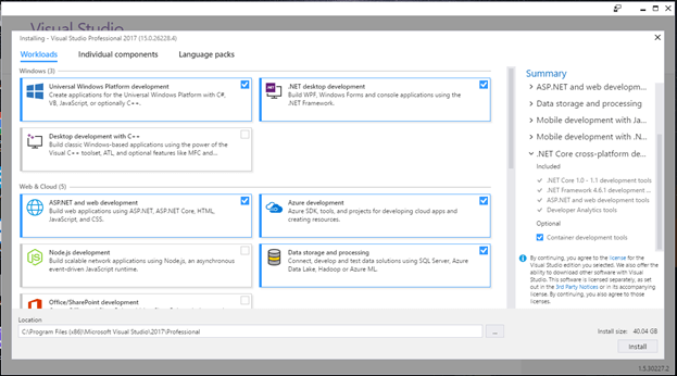visual studio 2017