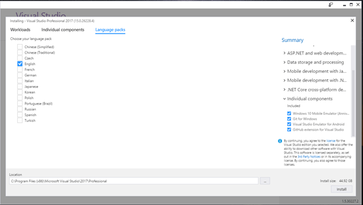 visual studio 2017