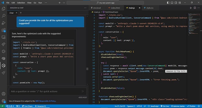 Amazon Q Suggestions