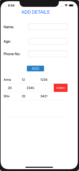 Update And Delete Operations Using Core Data Framework
