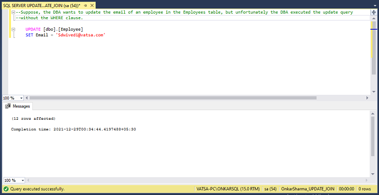 SQL UPDATE with JOIN