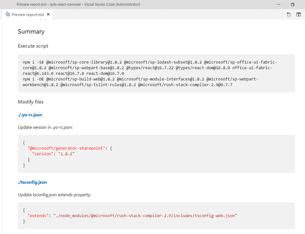 Upgrade SPFx Solutions With Office 365 CLI