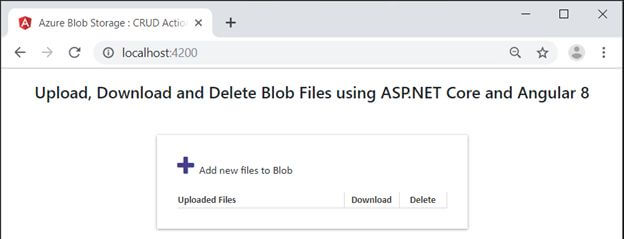 Upload, Download, And Delete Blob Files Using ASP.NET Core And Angular 8