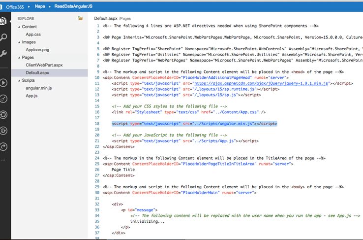 Use AngularJS In SharePoint -- Hosted Apps illustrated