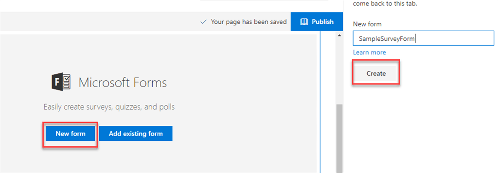 Creating Survey Using Microsoft Form Web Part In Modern Communication Site