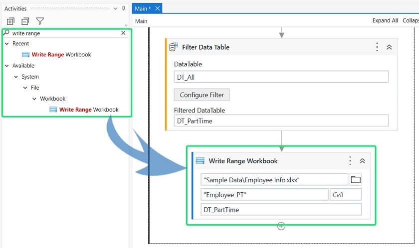 Use of Filter Data Table Activity in UiPath