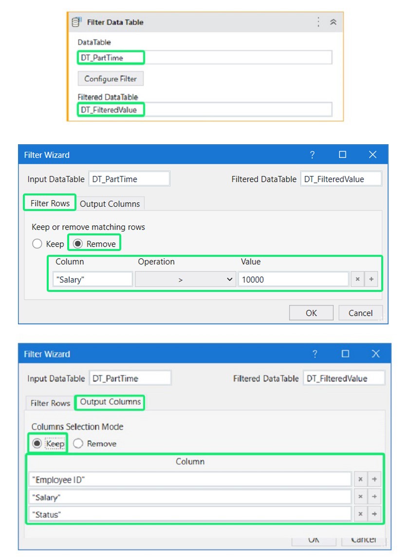 Use Of Filter Data Table Activity In UiPath