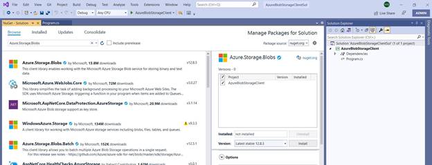 Using Azure Blob Storage in C#