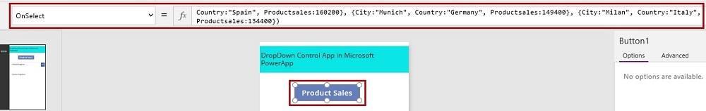 Using Drop Down Control in Microsoft PowerApps