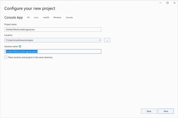 Using Multi-Line String Literals In .NET 7