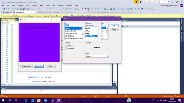 SaveFileDialog In Windows Forms