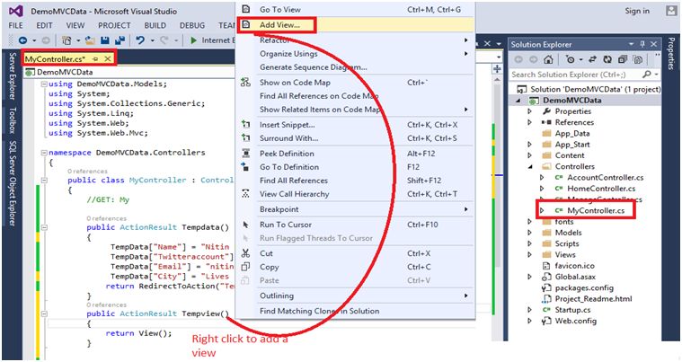 Using TempData, ViewData And ViewBag In ASP.NET MVC 5.0: Part 11