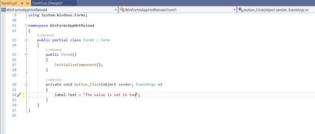 Using The Hot Reload Feature In Visual Studio 2019