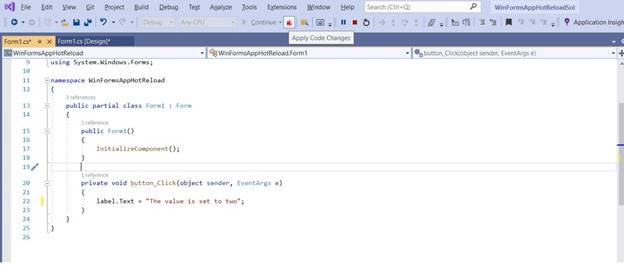 Using The Hot Reload Feature In Visual Studio 2019