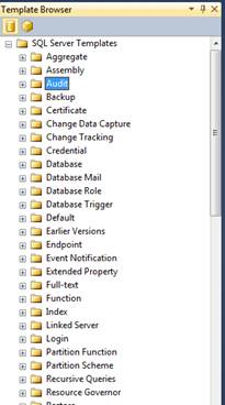 Using The Template Explorer Of SQL Server Management Studio