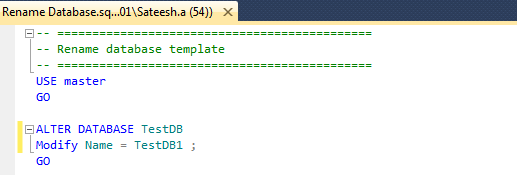 Using The Template Explorer Of SQL Server Management Studio