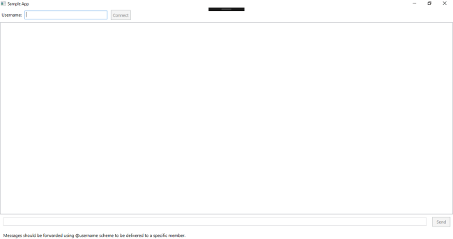 Full screen view of the application's UI.