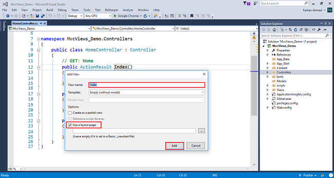 Views In ASP.NET MVC