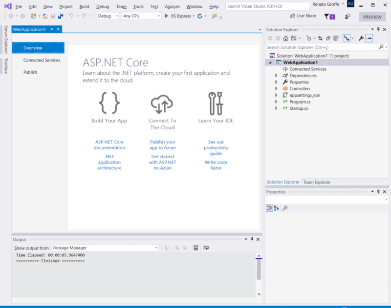 update .net core visual studio 2019