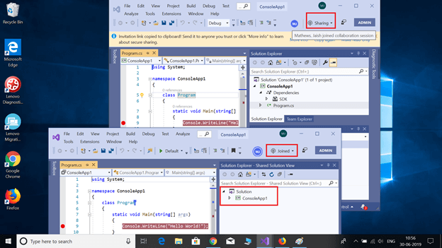 Visual Studio 2019 - Individually Evaluate Live Share