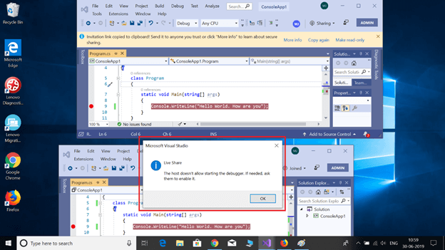 Visual Studio 2019 - Individually Evaluate Live Share