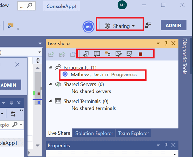 Visual Studio 2019 - Individually Evaluate Live Share