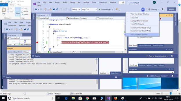 Visual Studio 2019 - Individually Evaluate Live Share